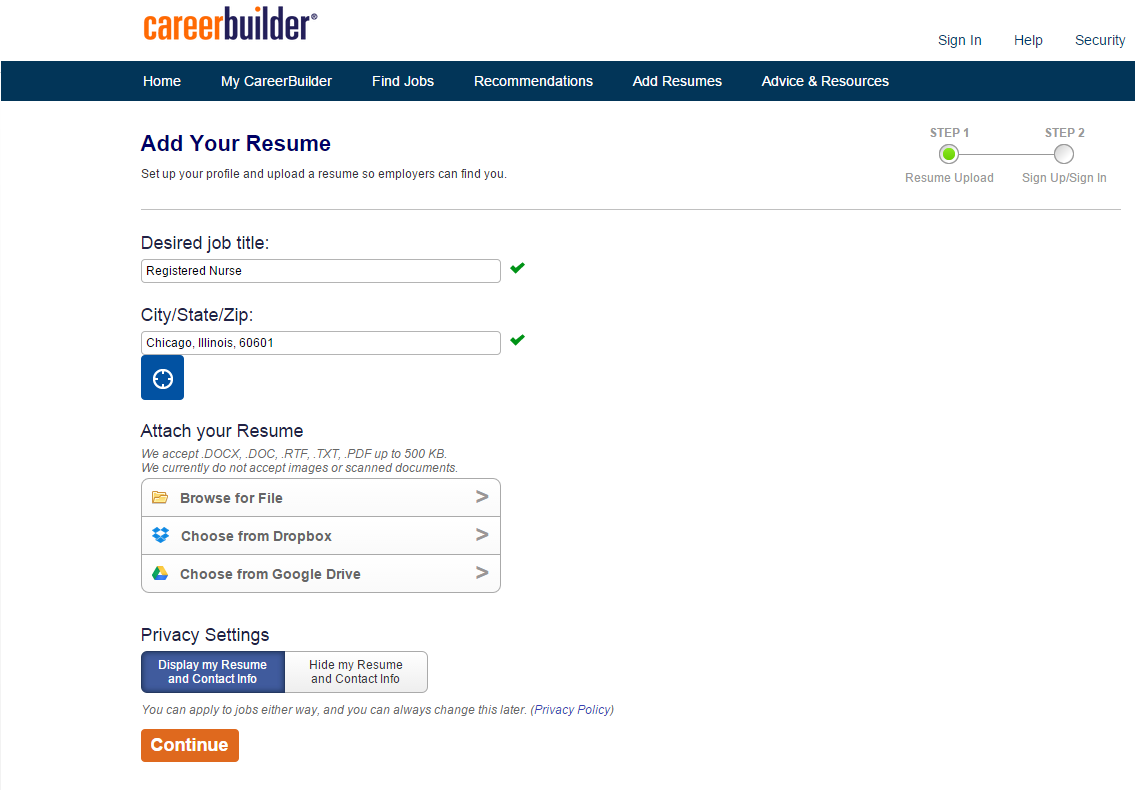 how to search for rn jobs careerbuilder careerbuilder resume